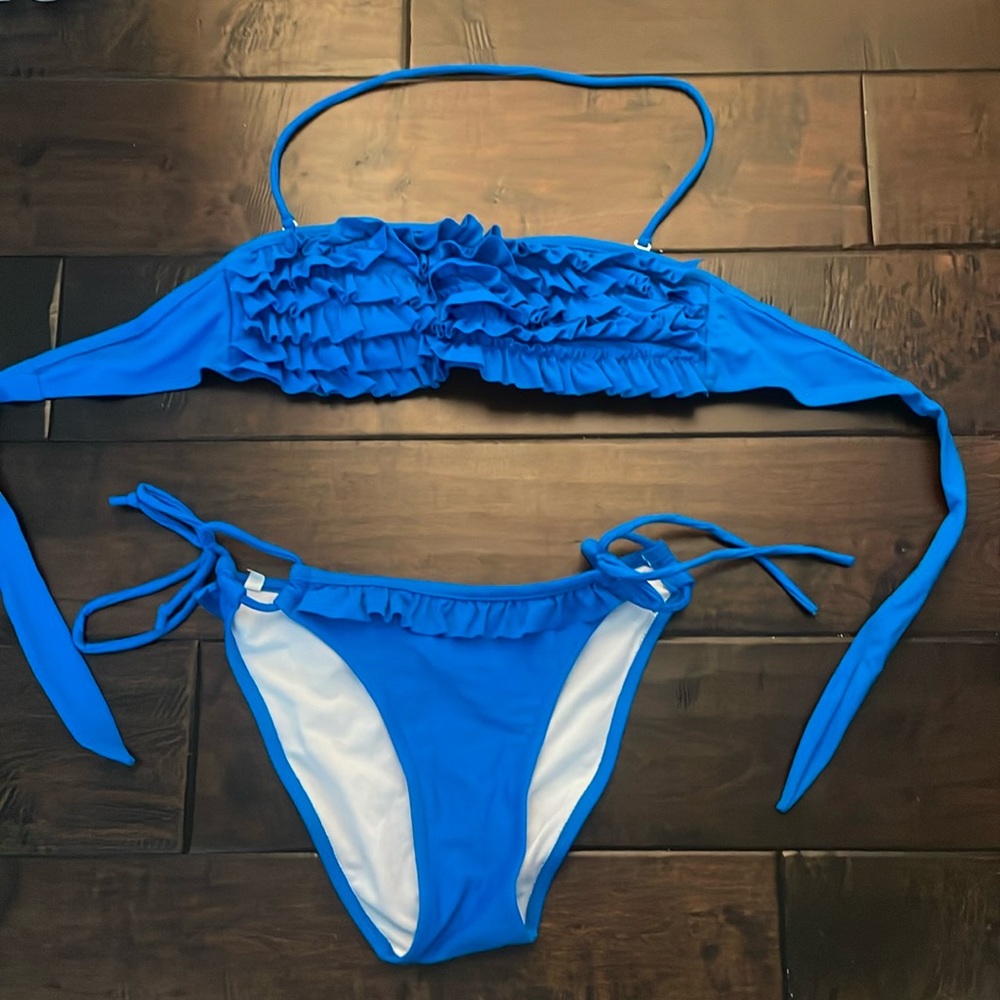 blue bikini
